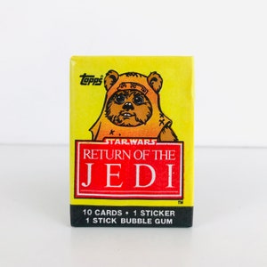 1983 Topps Star Wars Return of the Jedi Unopened Trading Card Packs, Vintage Starwars Gifts, Star Wars Cards ROTJ Wicket the Ewok