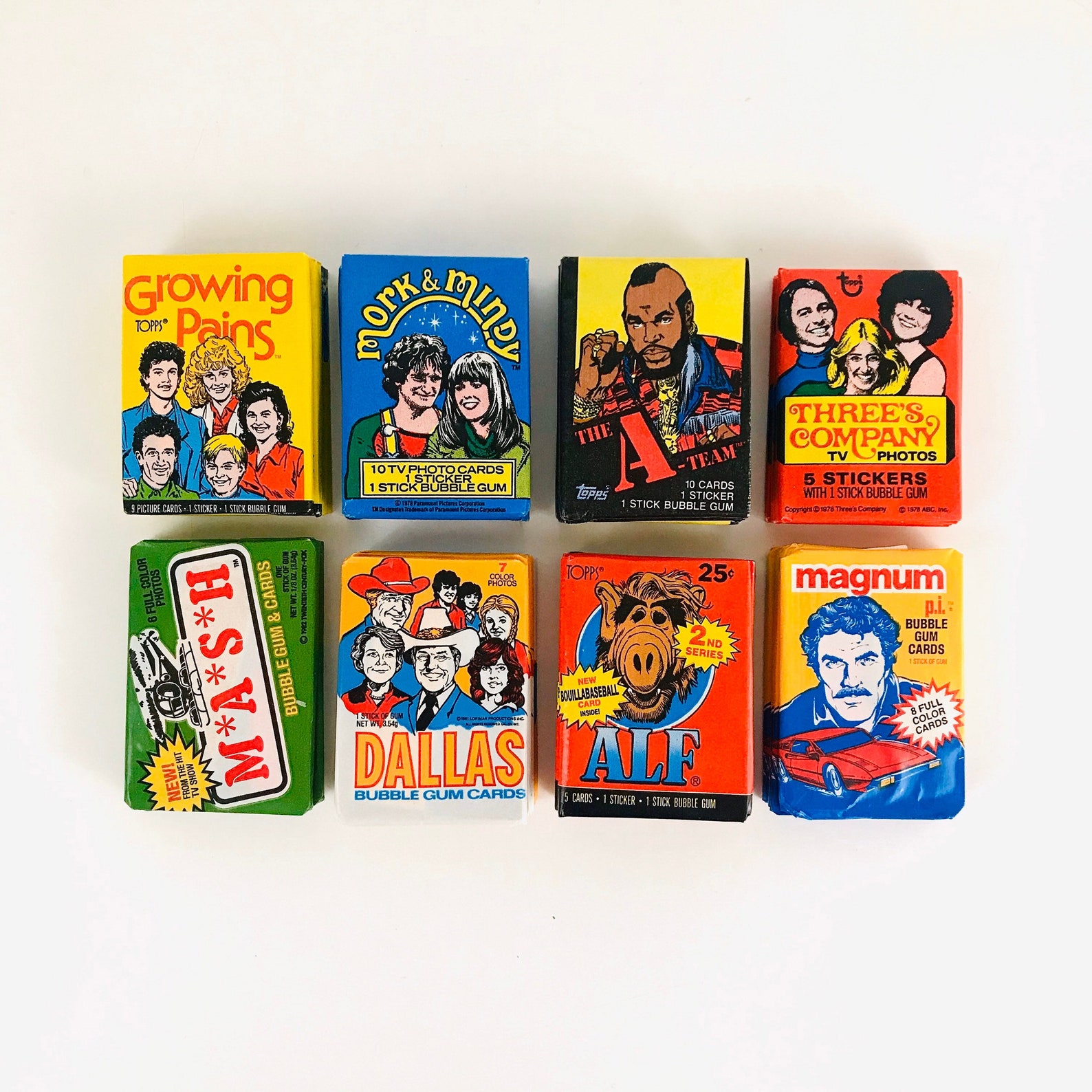 1980s TV Show Trading Cards Wax Packs Vintage 80s Gift for - Etsy
