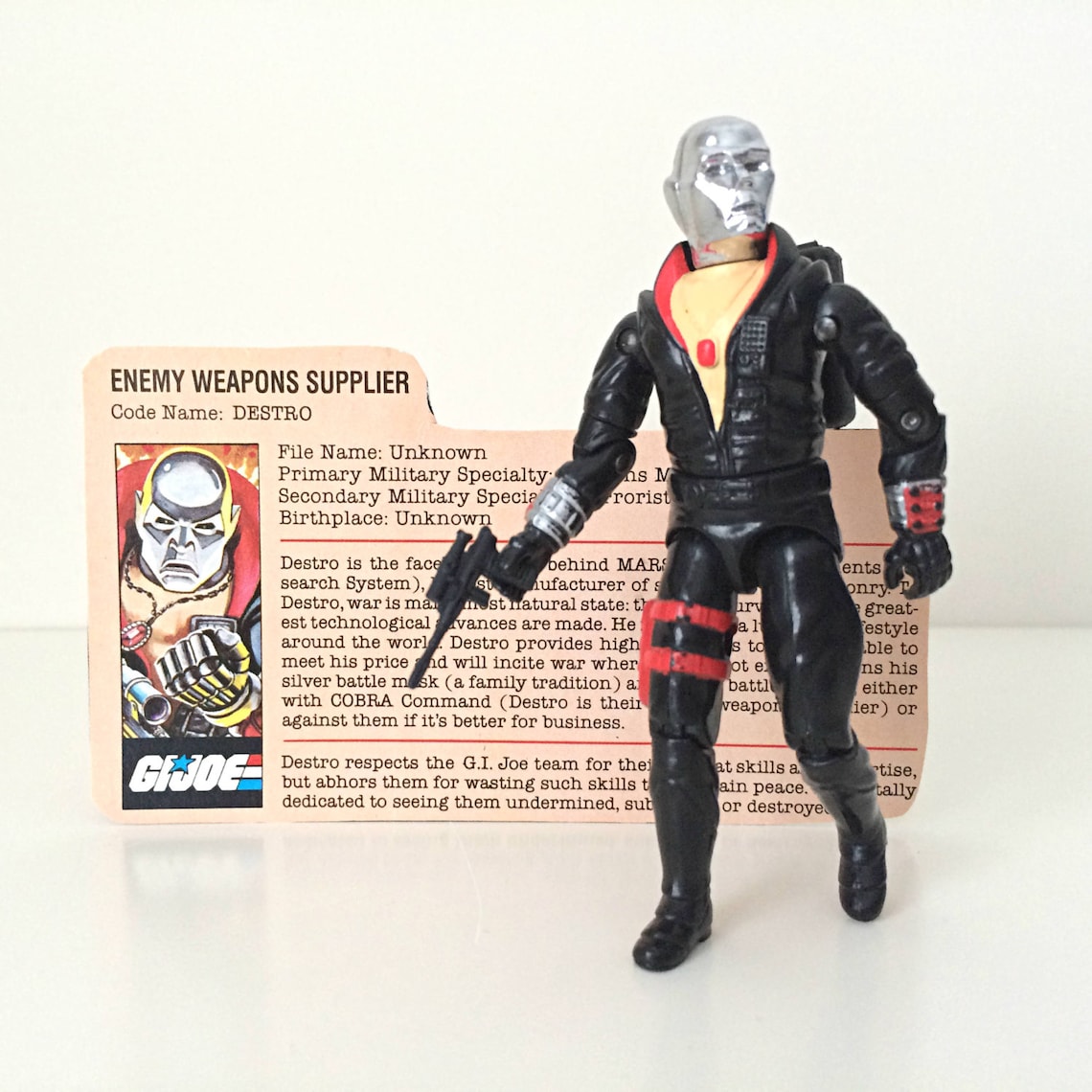 1980s GI Joe Action Figure Destro 1983 Hasbro Toy Cobra Etsy