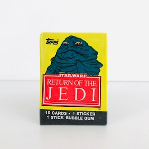 1983 Topps Star Wars Return of the Jedi Unopened Trading Card Packs, Vintage Starwars Gifts, Star Wars Cards ROTJ Jabba the Hutt