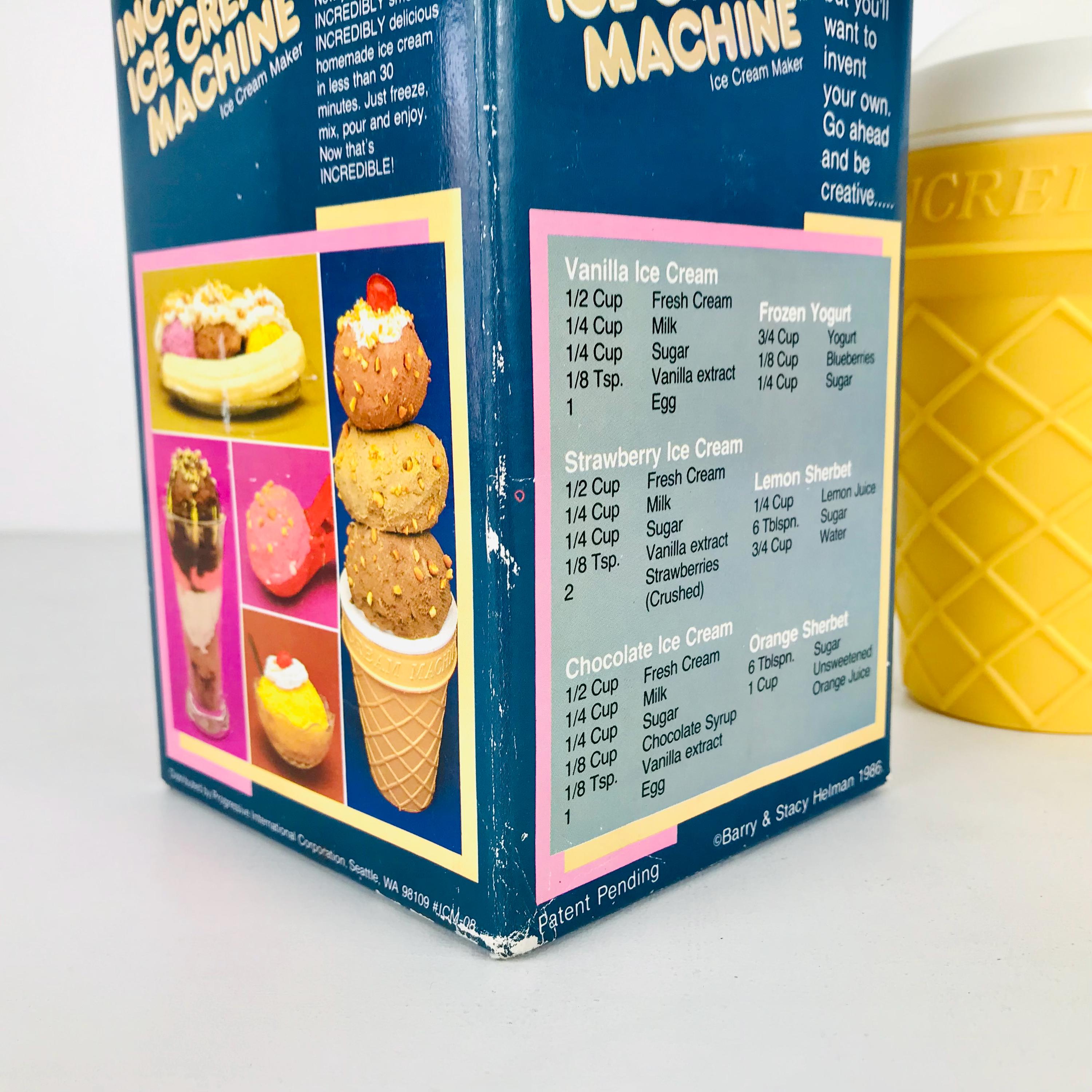 1980年代のヴィンテージ、素晴らしいアイスクリームマシン、ポータブル