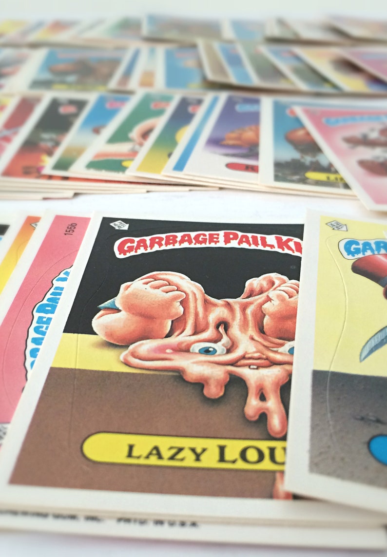 1980s Garbage Pail Kids Stickers Trading Cards, Gross Gift for Dads, 80s Themed Gift, Gag Gifts for Men, 1986 Topps Cabbage Patch Kids Spoof image 6