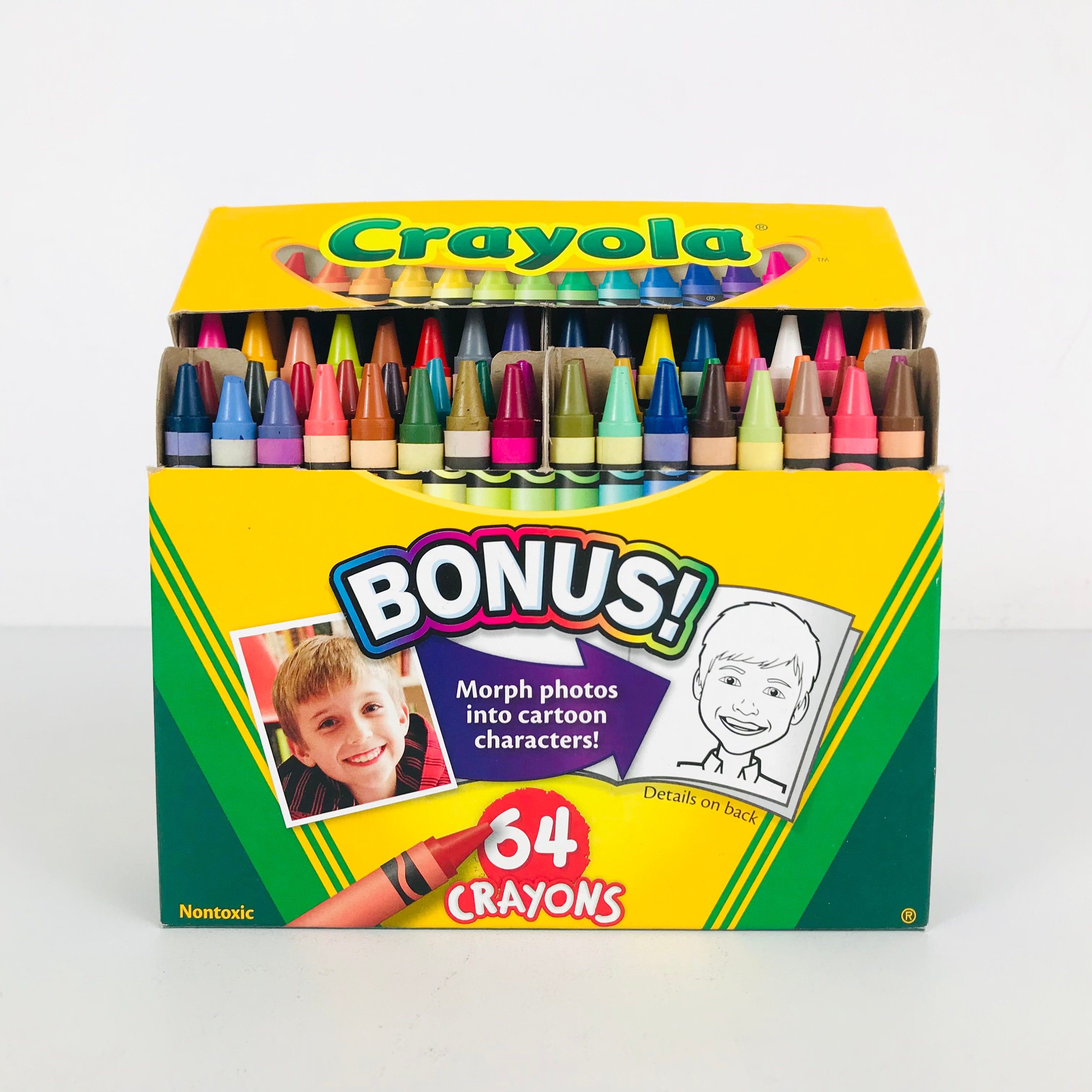 The box of 64 crayons Crayola