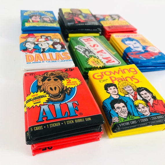 1980s TV Show Trading Cards Wax Packs, 80s Themed Dad Gifts