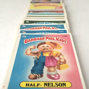 1980s Garbage Pail Kids Stickers Trading Cards, Gross Gift for Dads, 80s Themed Gift, Gag Gifts for Men, 1986 Topps Cabbage Patch Kids Spoof image 8