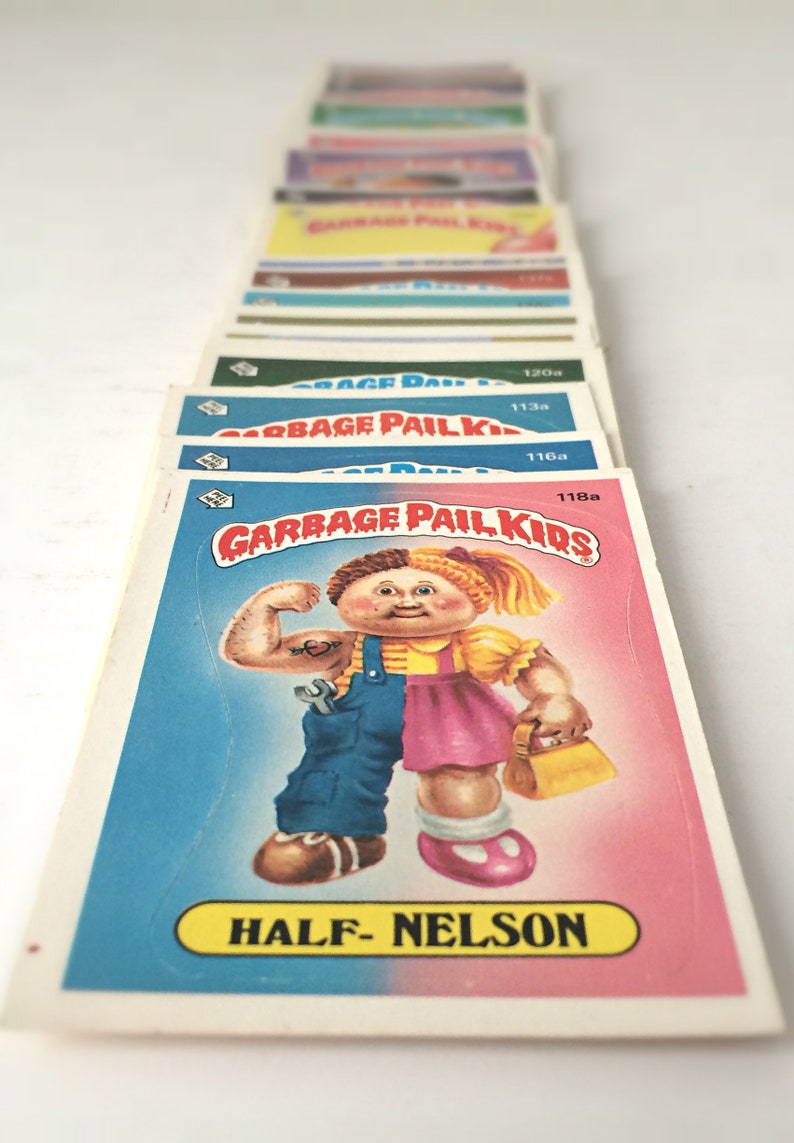 1980s Garbage Pail Kids Stickers Trading Cards, Gross Gift for Dads, 80s Themed Gift, Gag Gifts for Men, 1986 Topps Cabbage Patch Kids Spoof image 8