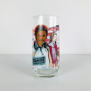 1980 Star Wars Empire Strikes Back Movie Burger King Glass Tumbler, Vintage Coca Cola Glass, Lando Calrissian / Princess Leia / Han Solo