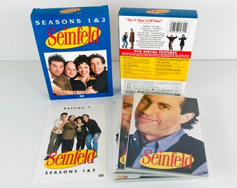 Seinfeld Seasons 1 and 2 DVD Box Set All 18 Episodes, Jerry George Elaine Kramer, 1990s NBC Must See TV Show About Nothing, Larry David