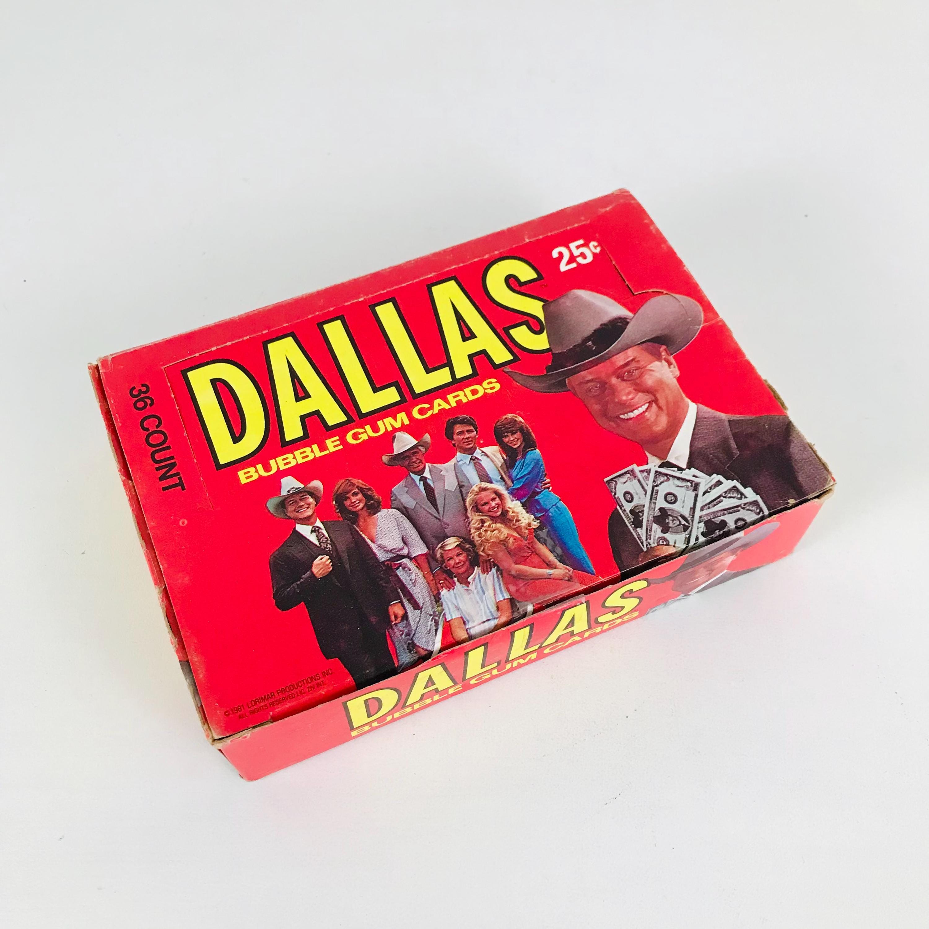 1981 Dallas Trading Card Display Box and Unopened Wax Pack 1981 Dallas Trading Card Display Box and Unopened Wax Pack