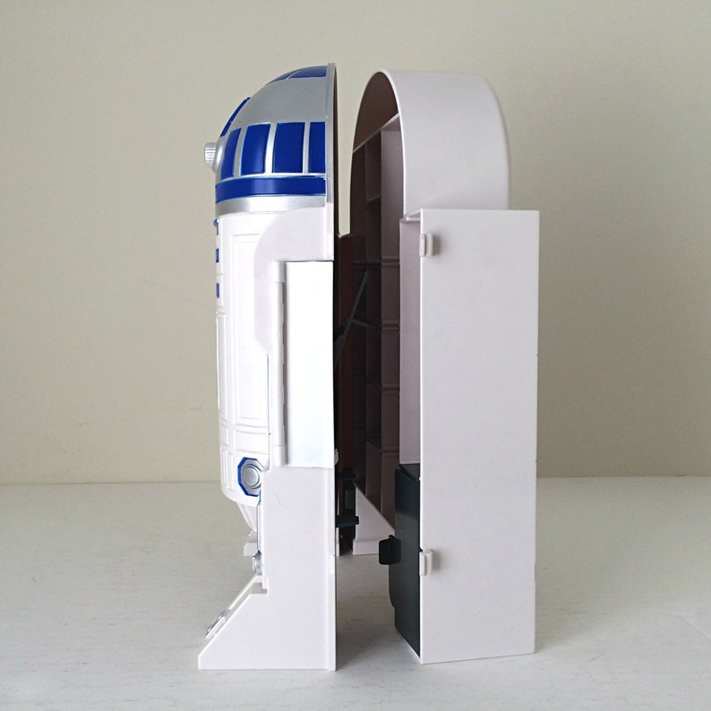 R2D2 Star Wars Action Figure Carrying Case Playset with Destroyer Droid Figurine, Vintage Starwars Gifts for Men, R2-D2 the Droid, 90s Toys image 4
