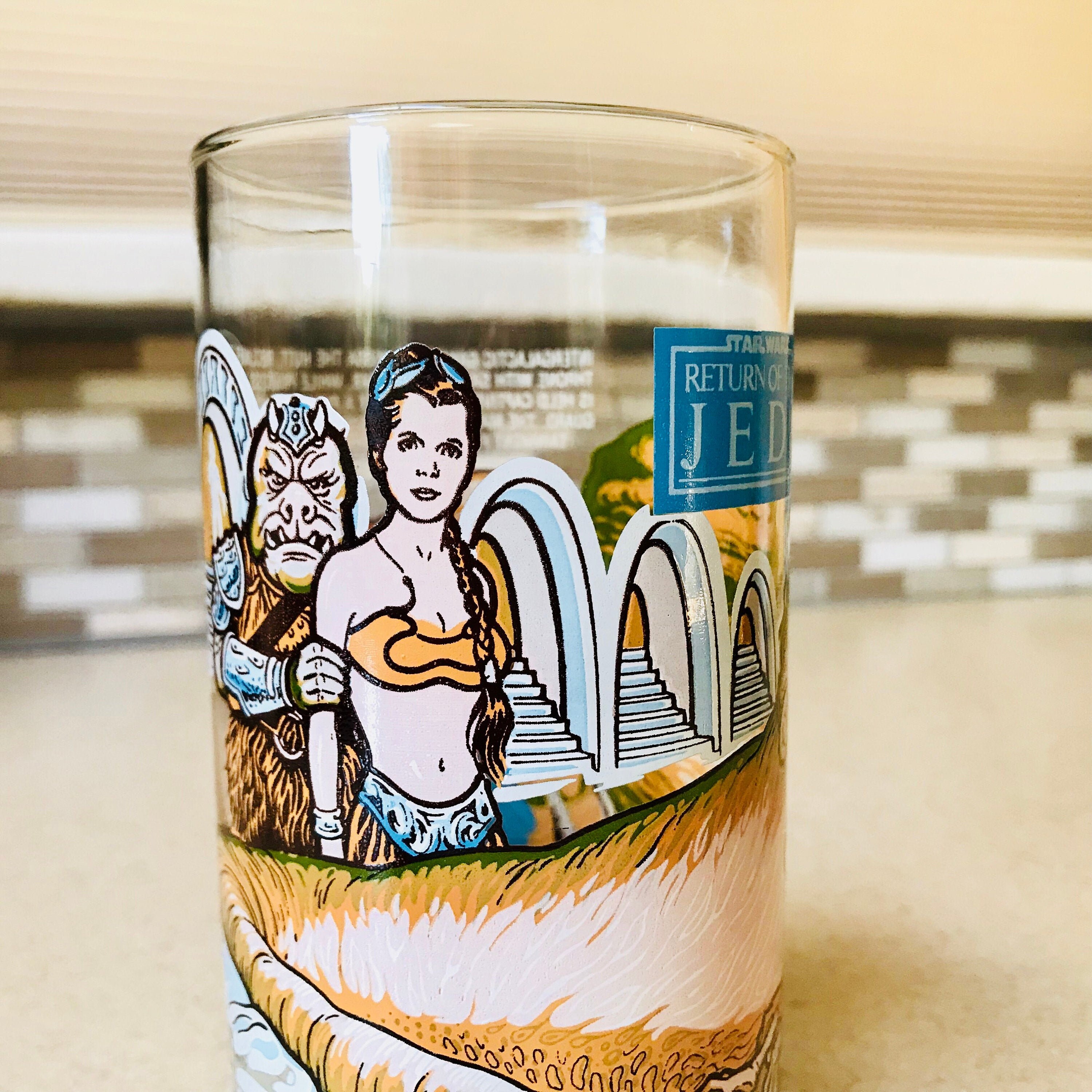 Star Wars Princess Leia Return Of The Jedi Vintage Glass