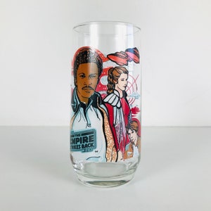1980s Star Wars Burger King Coca Cola Glasses, CHOOSE YOUR FAVORITE, Vintage 1980 Empire Strikes Back Movie, Boba Fett Gifts Lando Calrissian