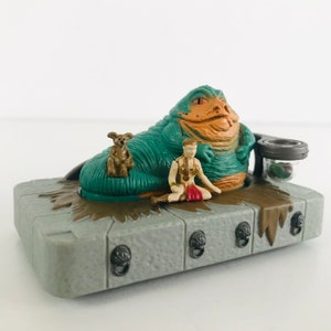 Miniature Star Wars Jabba The Hutt Playset with Slave Princess Leia, 1990s Galoob Micro Machines Series Toy with 5 Figurines image 9