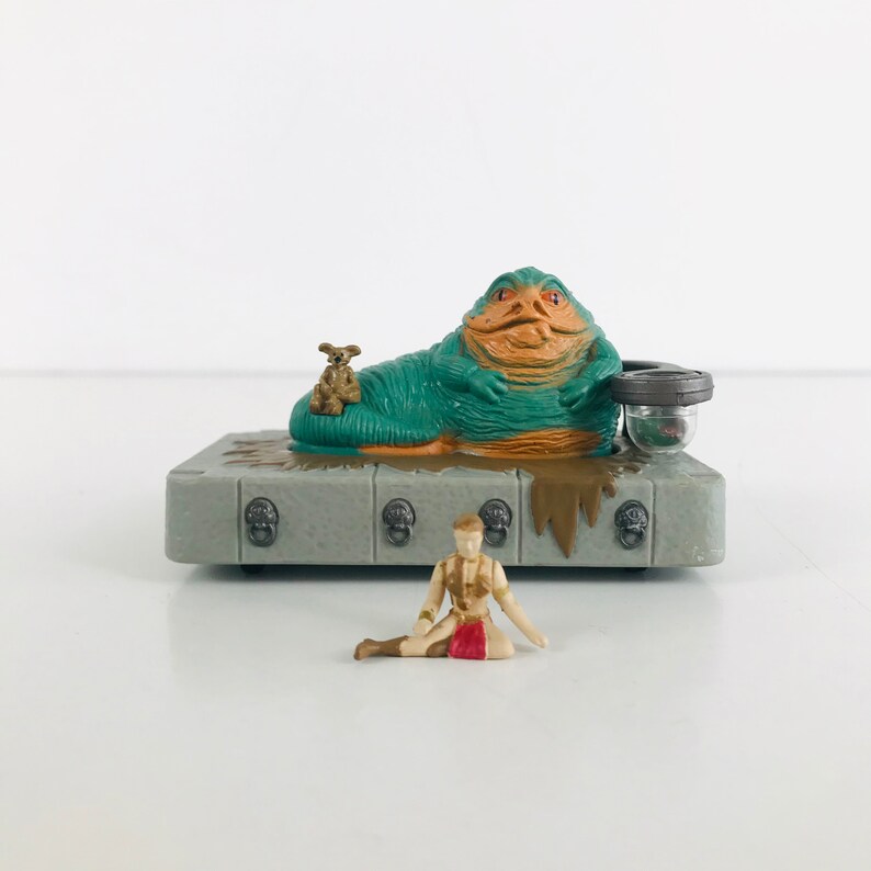 Miniature Star Wars Jabba The Hutt Playset with Slave Princess Leia, 1990s Galoob Micro Machines Series Toy with 5 Figurines image 8