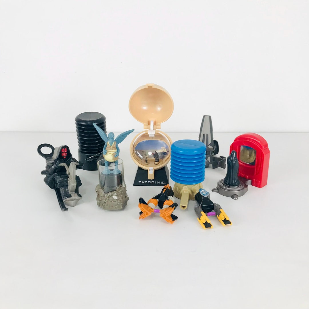 Vintage Star Wars Fast Food Toys Lot, 1999 Phantom Menace