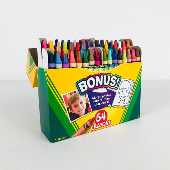 Crayola Crayons Box of 64 With Built in Sharpener, Multi-colored