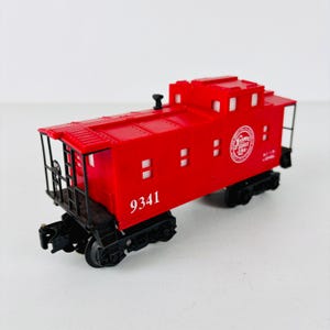 Lionel Red Caboose O Gauge Modellzugwagen, 1970er / 1980er Jahre Atlantikküste Linie # 9341, Kunststoff Waggon Sammlerstück, Geschenk für Zugliebhaber