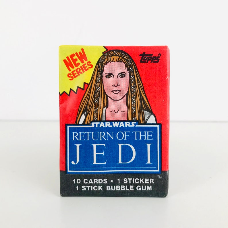 1983 Topps Star Wars Return of the Jedi Unopened Trading Card Packs, Vintage Starwars Gifts, Star Wars Cards ROTJ Princess Leia