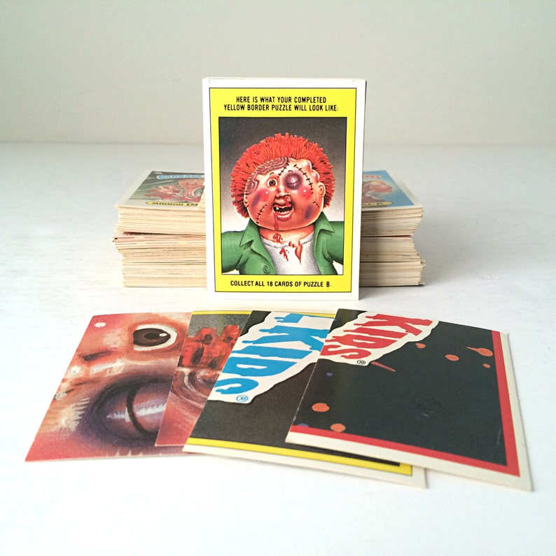 1980s Garbage Pail Kids Stickers Trading Cards, Gross Gift for Dads, 80s Themed Gift, Gag Gifts for Men, 1986 Topps Cabbage Patch Kids Spoof image 4