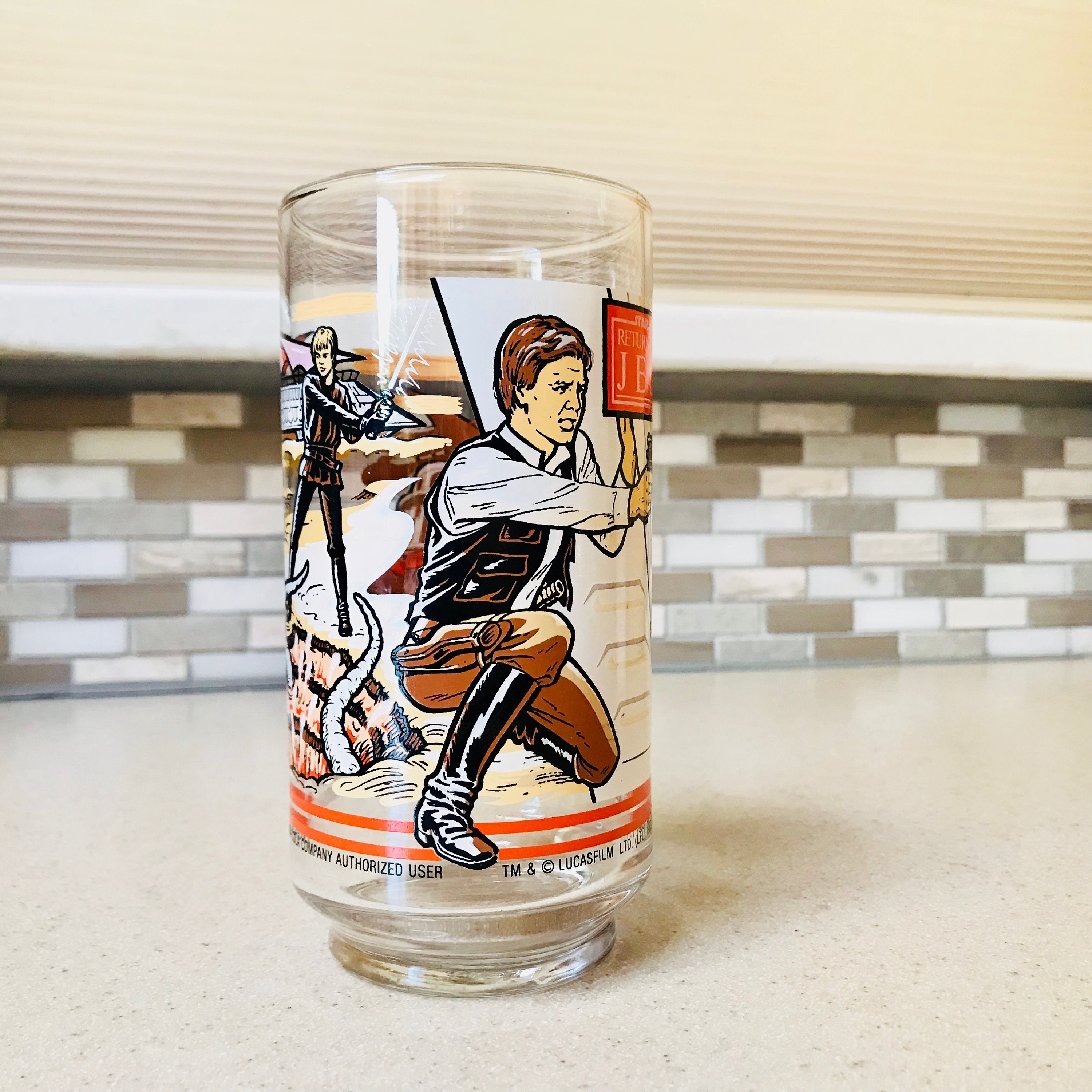 Vintage Star Wars and Return of The Jedi Limited Edition Drinking Glasses  Set