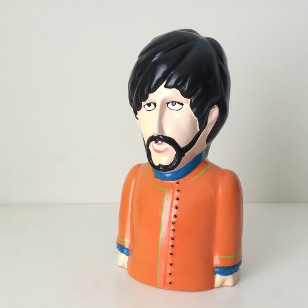 Vintage Beatles Yellow Submarine 1968 George Harrison Collectible Coin Bank, Gift Music Lover, Rare 60s Beatles Bank Pride Creations