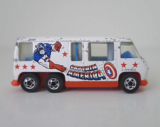 Vintage Hot Wheels Captain America GMC Motor Home, 1970s Toy Car / Van