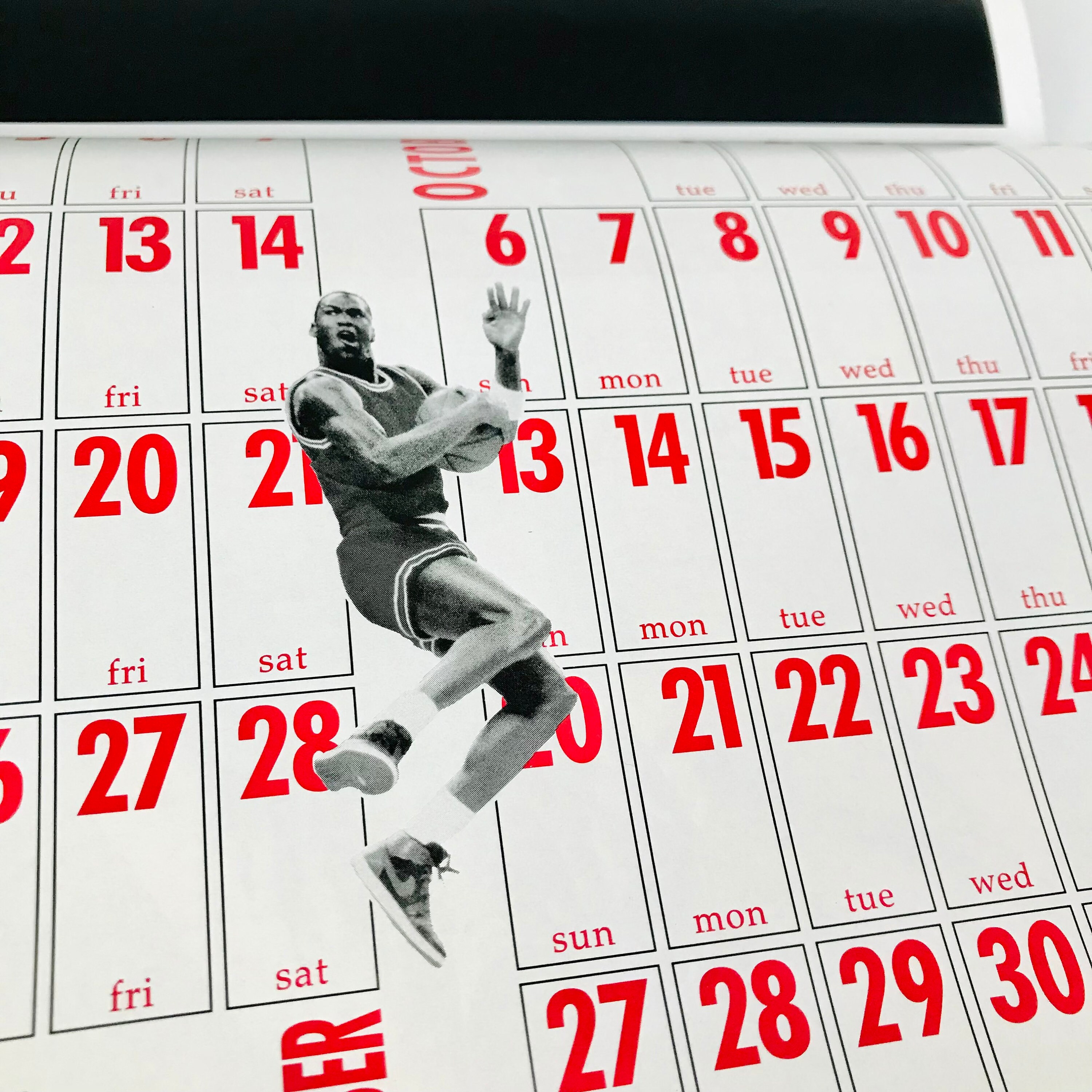 Vintage 1991 Michael Jordan Calendar Wheaties Cereal Box Prize