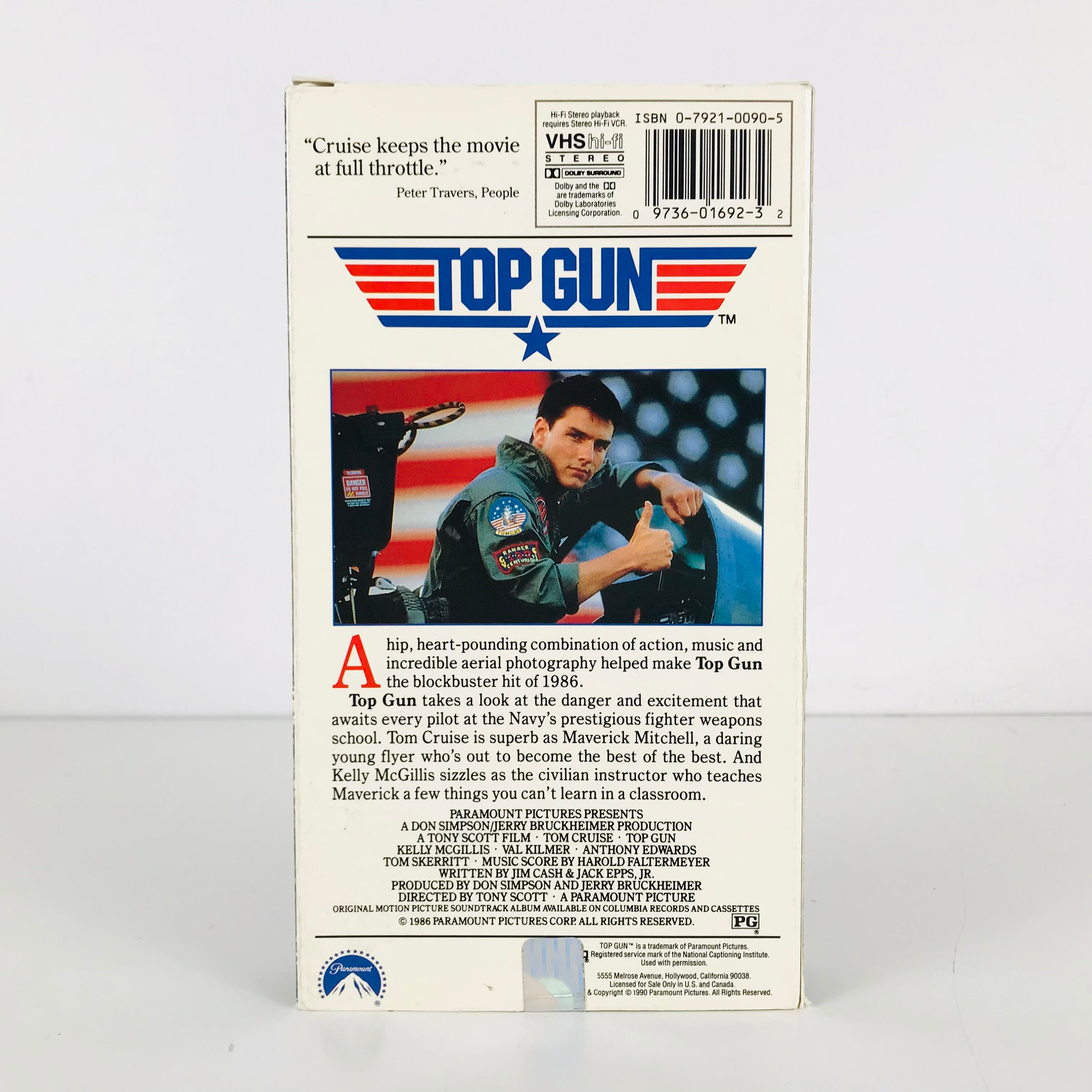 1986 Top Gun Movie VHS Tape 1980s Tom Cruise Movie Top Gun Etsy