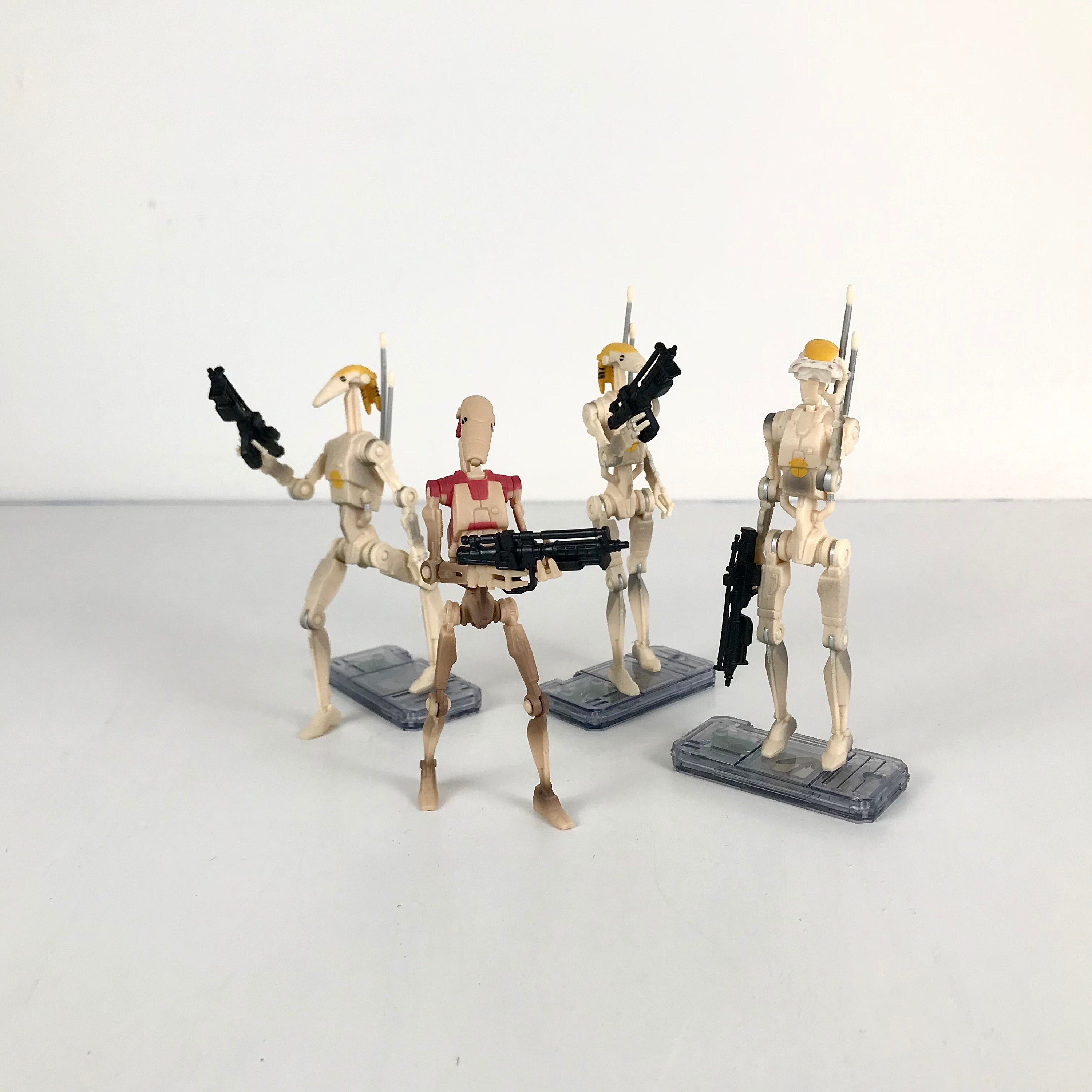 Vintage Star Wars Battle Droid Action Figures Lot of 4 Star Wars
