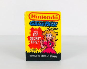 VTG 1989 Nintendo Cards Scratch Off Stickers, 1 Unopened Video Game Card Pack, 1980s Super Mario, Legend of Zelda, Mike Tyson's Punch-Out