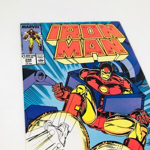 Vintage Iron Man Comic Book from the 1980s, Marvel Comics Issue 246 September 1989, Stan Lee Avengers, Tony Stark, 80s Themed Gifts image 6