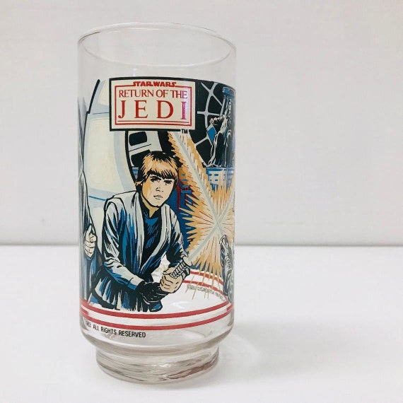 1977 Star Wars A New Hope Burger King Coca Cola Glasses, Vintage Glassware,  CHOOSE YOUR GLASS: Darth Vader, Han Solo, R2-D2, Luke Skywalker 