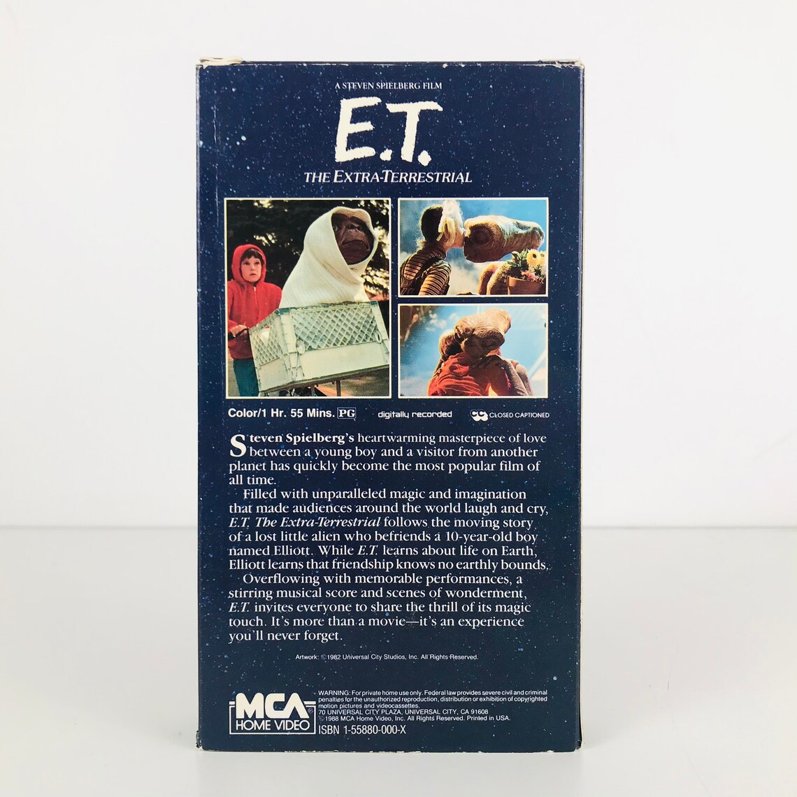 ET the Extra Terrestrial VHS Tape 1982 Steven Spielberg Etsy
