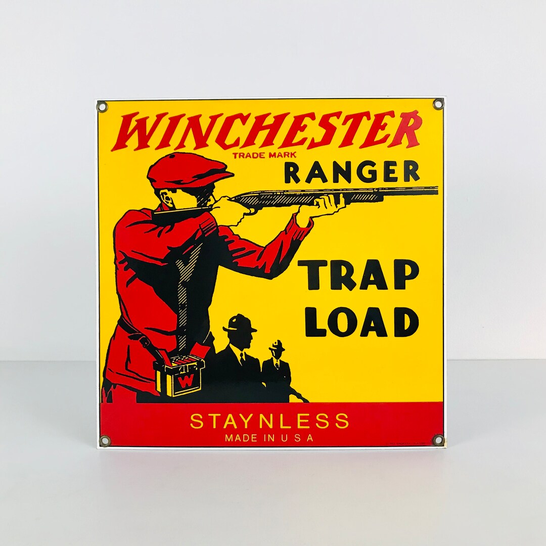 Metal Ranger Sign Vintage 1993 Winchester Ranger Trap Load Metal Sign, Retro 10