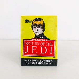 1983 Topps Star Wars Return of the Jedi Unopened Trading Card Packs, Vintage Starwars Gifts, Star Wars Cards ROTJ Luke Skywalker