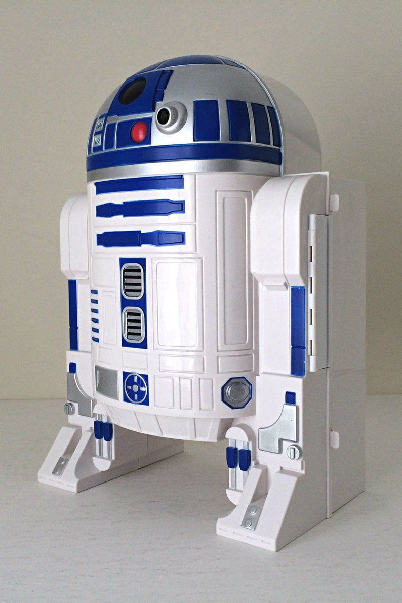 R2D2 Star Wars Action Figure Carrying Case Playset with Destroyer Droid Figurine, Vintage Starwars Gifts for Men, R2-D2 the Droid, 90s Toys image 3