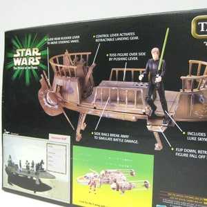 1999 Star Wars Tatooine Skiff Toy Vehicle with Luke Skywalker Action Figure and Sarlacc Pit Diorama, Return of the Jedi Movie Scene image 7