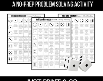 Roll and Reason: A dice-rolling problem-solving task for adult speech therapy.