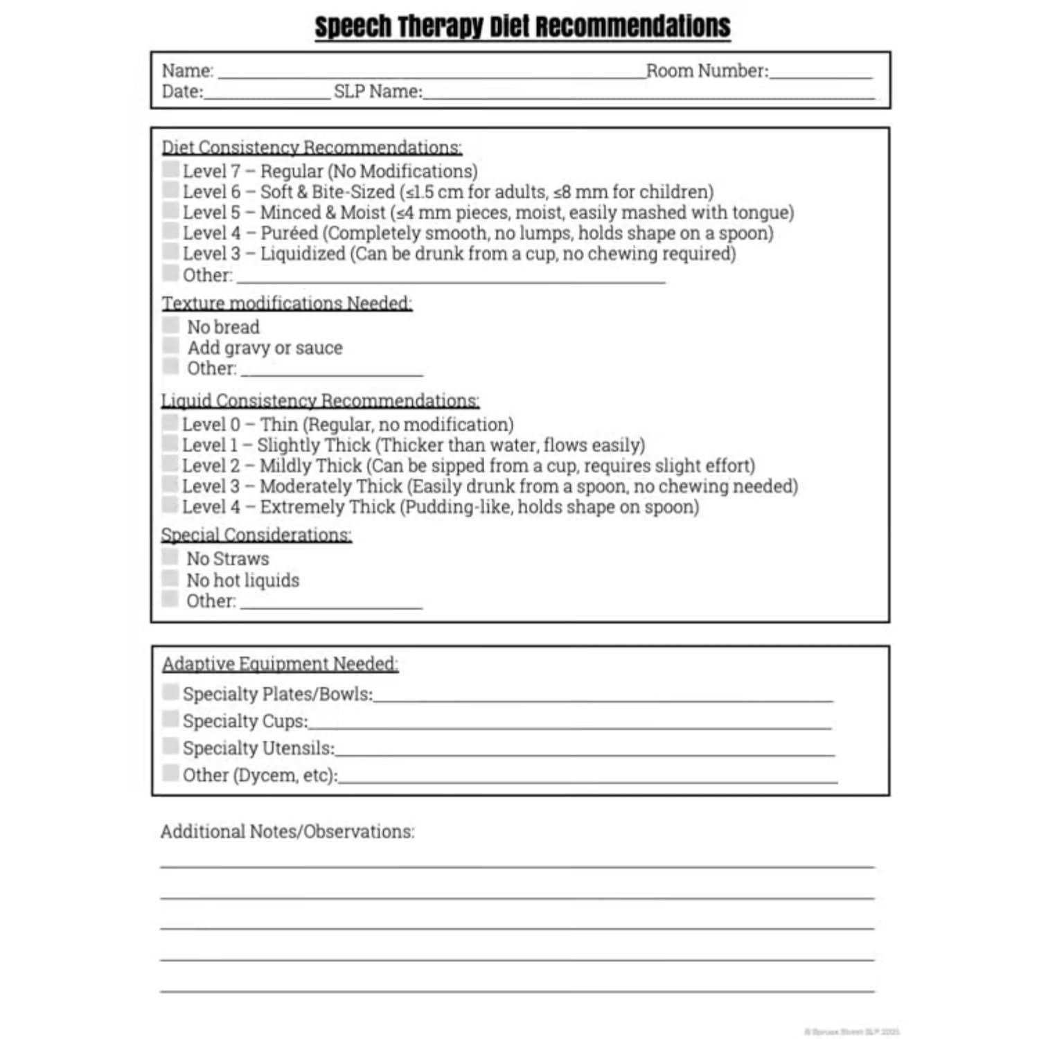 Initial Snf Forms.pdf Speech Therapy SNF Forms | Skilled Nursing Documentation & Staff ...