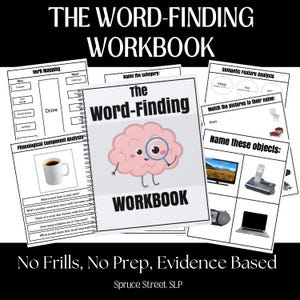 The Word-Finding Workbook for Adult Speech Therapy