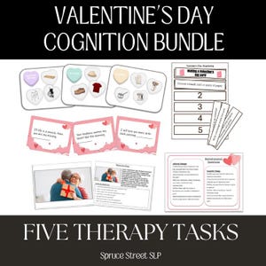 Valentine's Day Cognition Bundle for Adult Speech Therapy