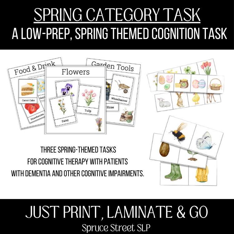 Spring Adult Speech Therapy Cognition Bundle - Etsy