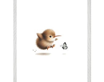 Kleiner fliegender Kiwi – Kunstdruck