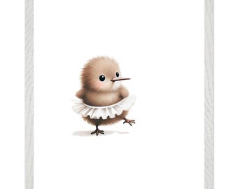 Die kleine Ballerina Kiwi – Kunstdruck