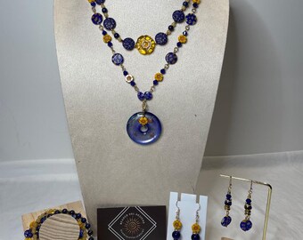 Lapis Lazuli & Citrine Jewelry Set: Jordanna