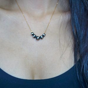 Five Navajo Pearl Necklace | Sterling Silver Beads | Southwestern Jewelry