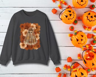 Cowgirl Ghost Sweatshirt, Western Halloween, Cottagecore Sweater, Boo Sweatshirt, Halloween 2025, Autumn Ghost Crewneck, Netflix and Chill
