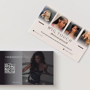 Business Card Template Design, Beauty Artist Hair Nails Boutique Business Card Canva Template