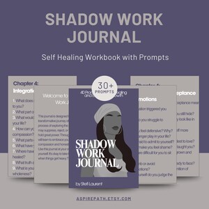 Shadow Work Journal – 18 Page Printable and Digital Self Healing Workbook with Prompts, Inner Child Reflection, Affirmations