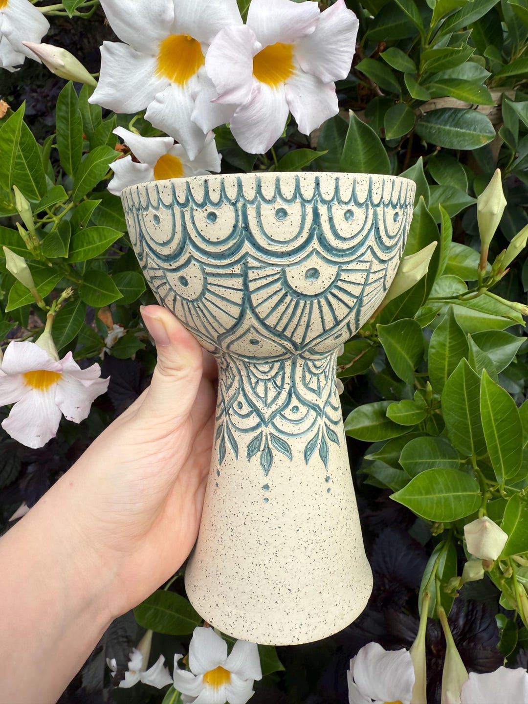 Handmade Teal Copal Burner: Mishima Mandala, Shamanic Ritual - Etsy